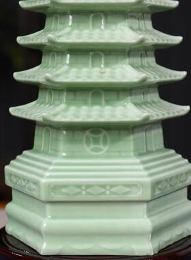 景德镇陶瓷器七层宝塔工艺礼品摆饰家居客厅电视柜装饰品办公室风