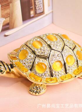 广州家金珐琅彩工艺品家厂居合中式小匠乌龟招财摆件礼AD34品手工