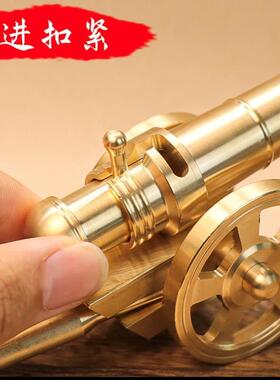 黄铜大炮摆件意大利炮铜开业礼炮怀旧放鞭炮火炮金属车铜炮