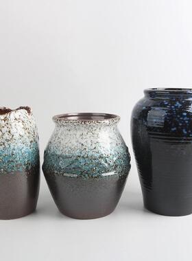 新中式窑变颜色釉陶瓷花瓶酒店展柜橱窗茶室玄关插花水培装饰品
