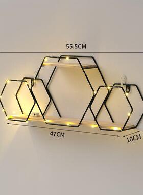 免打篮孔墙上置物架墙壁家居铁壁YOI挂墙面妆化艺品收纳挂架现代