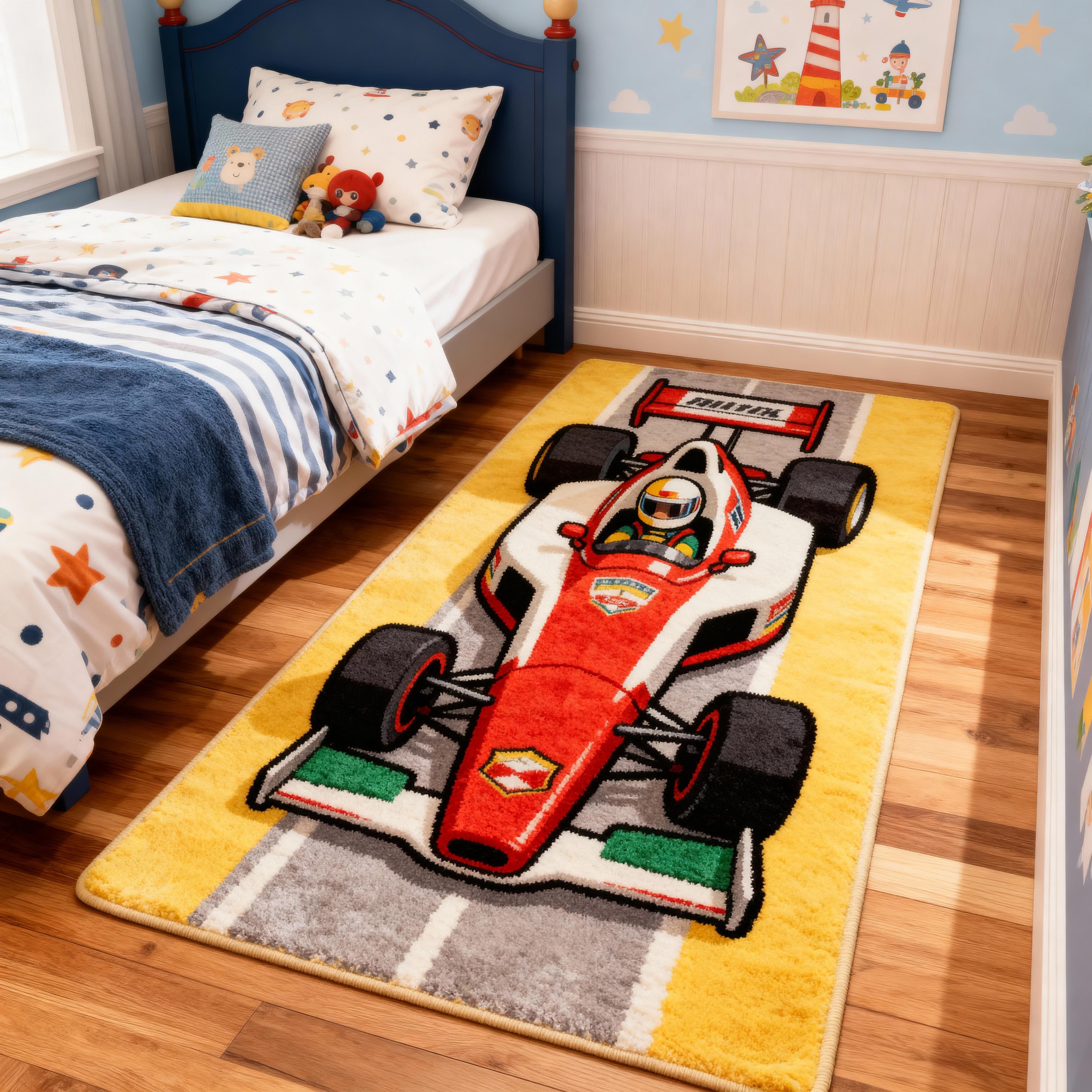 Children's Floor Mat Boys Bedside Blanket Children's Car Carpet Racing Bedside Blanket Children's Bedroom Carpet