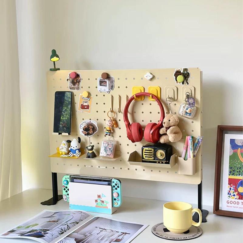 Desktop hole board, table partition rack accessories desk office desk vertical clip storage hanger board without hole punching