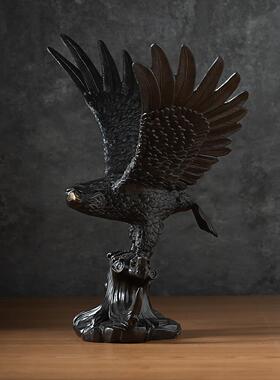 古铜官 雄鹰展翅 大展宏图 铜老鹰办公室客厅家居摆件工艺品摆设