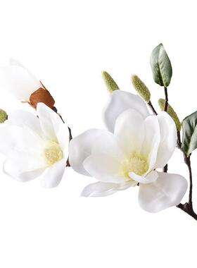 新款直销现代玉兰花干花仿真花客厅餐桌茶几插花假花家居装饰品办