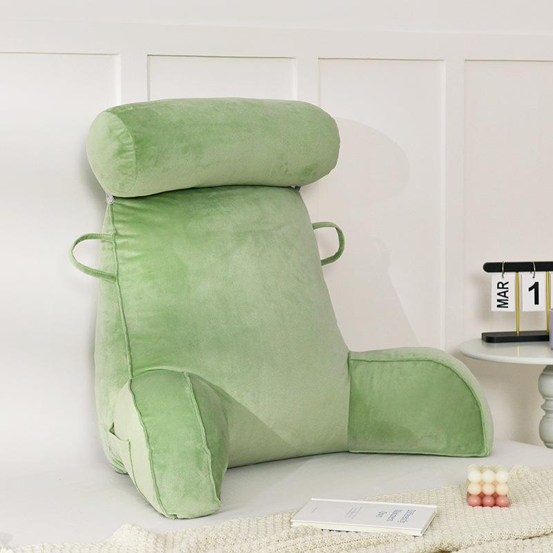 双提手水晶可拆绒阅读枕带圆有内胆可枕卸拆洗靠枕休QBC闲沙发大 - 图2