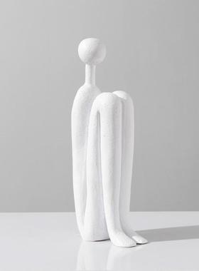 匠十三 现代简约抽象人物火柴书靠摆件电视柜酒柜书房北欧风书档