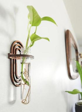 新款创意墙上植物培育试管架 悬挂式的水培花瓶 家居墙面简约挂件