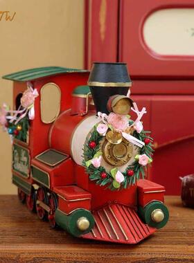 圣诞礼物饰品面包店咖啡店装饰铁艺覆古怀旧手工商店饰品对象