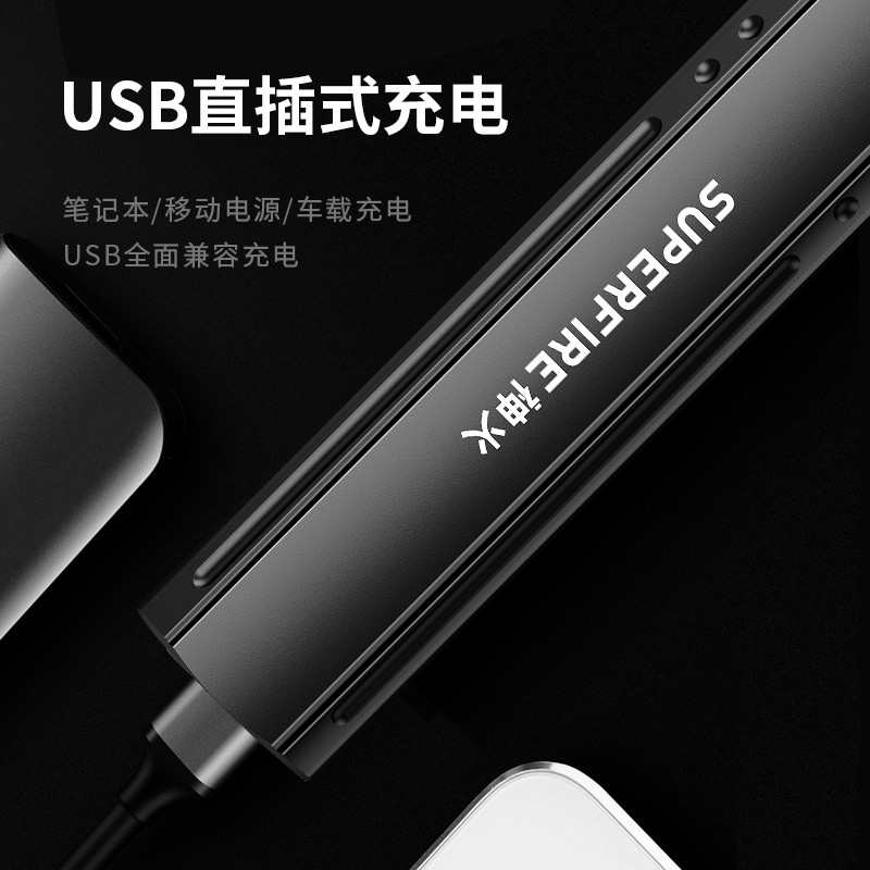 神火S32超强光手电筒led可充电式超亮远射迷你便携小型耐用户外灯 - 图0