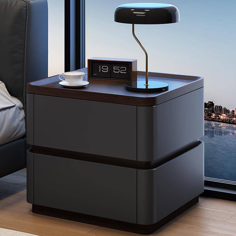 2025新款全实木床头柜家用卧室床边柜现代简约收纳柜两抽柜子爆款-图2