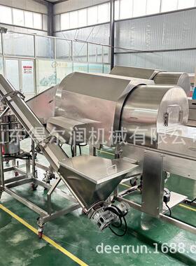 5500型鸡腿排油炸机 裹粉猪排油炸生产线 自动分区控温 上门安装