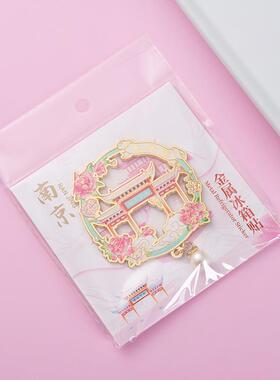 京城风市地标国金属冰贴文创旅游箱1纪念品立体南创意金属纪念品