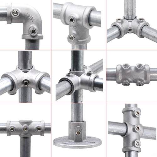 20/25/32mm镀锌管连接件晾衣架货架展示架弯头鱼池镀锌圆管连接件 - 图3