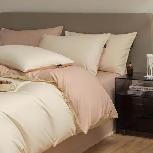 高档支长棉床上四全件套PPK棉纯棉被套床单床笠三绒件类套南通市 - 图0