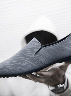 Men summer casual canvas shoes boys flat shoe driving shoes