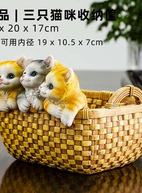 玄关鞋柜收纳摆件创意美式家居饰品客厅门口办公室进门放钥匙装饰