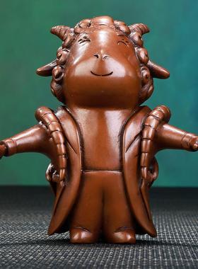 紫铜动漫十二生肖可爱鼠牛虎兔龙蛇马羊猴鸡狗猪礼品摆件