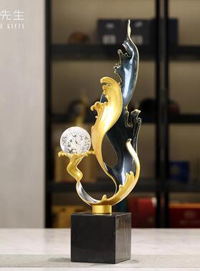 风生水起水晶球摆件工艺品客厅办公室摆件轻奢高档乔迁搬家礼物
