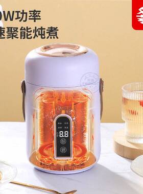智能电炖锅便携煲汤煮粥保温桶 家用预约辅食电炖盅公室电炖杯