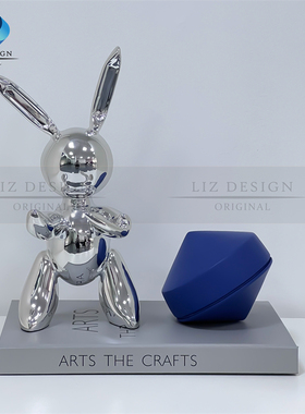 现代样板间儿童房书房摆件组合简约卡通床头边几桌面装饰柜电镀