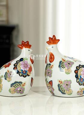 新款陶瓷可爱小鸡存钱罐储物罐摆件家居饰品新房家用装饰送礼佳品