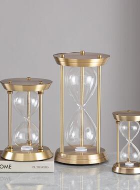 现代简约时间沙漏计时器自装沙轻奢装饰流沙桌面摆件生日创意礼品