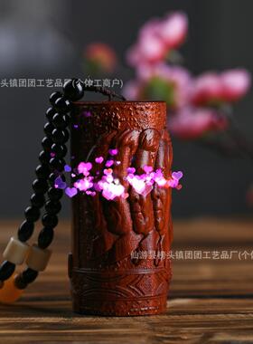 工艺品小叶紫檀葫芦雕刻挂件木雕