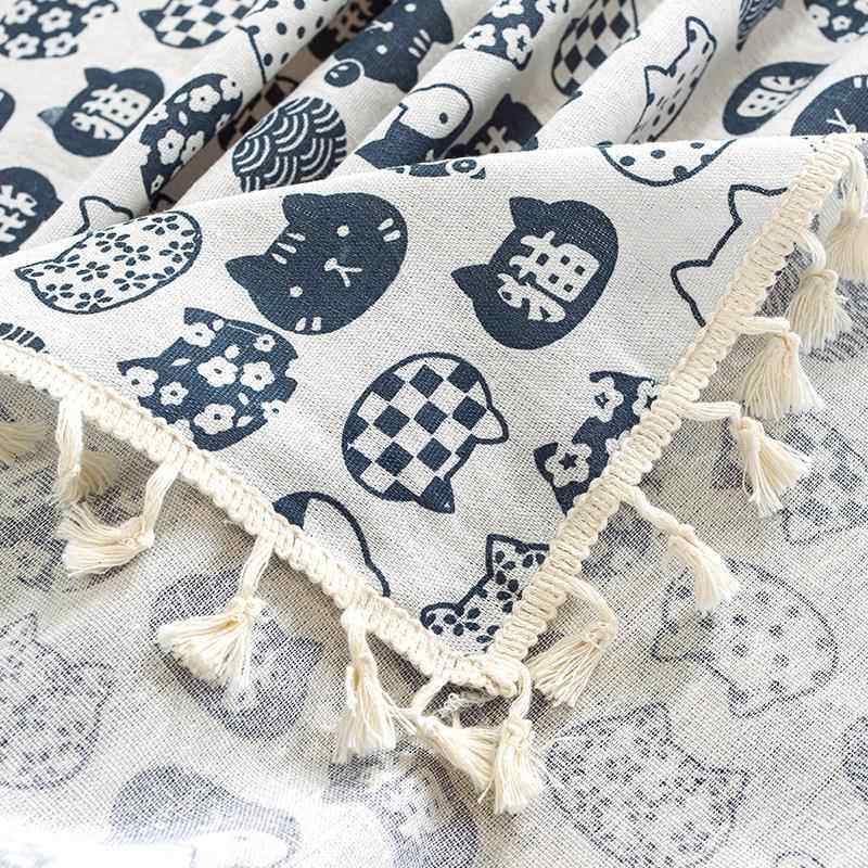 ins桌布棉麻布艺 网红北欧日系小清新茶几防尘盖巾书桌台布餐桌垫,淘宝优惠券,粉丝福利购,淘宝优惠卷