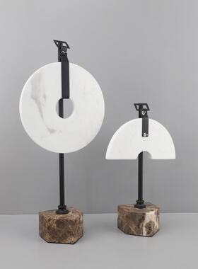 软家现代简约大理石平安扣件居客厅玄摆关柜装1358饰品样板房金属