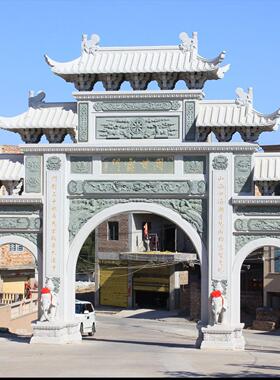厂家供应牌坊花岗岩古建山门仿古记事牌坊贞洁牌坊雕刻