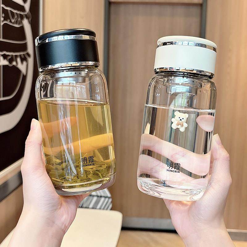 水杯玻璃杯带茶隔高颜值男女士单层泡茶杯子耐热防爆可携式直饮杯,淘宝优惠券,粉丝福利购,淘宝优惠卷