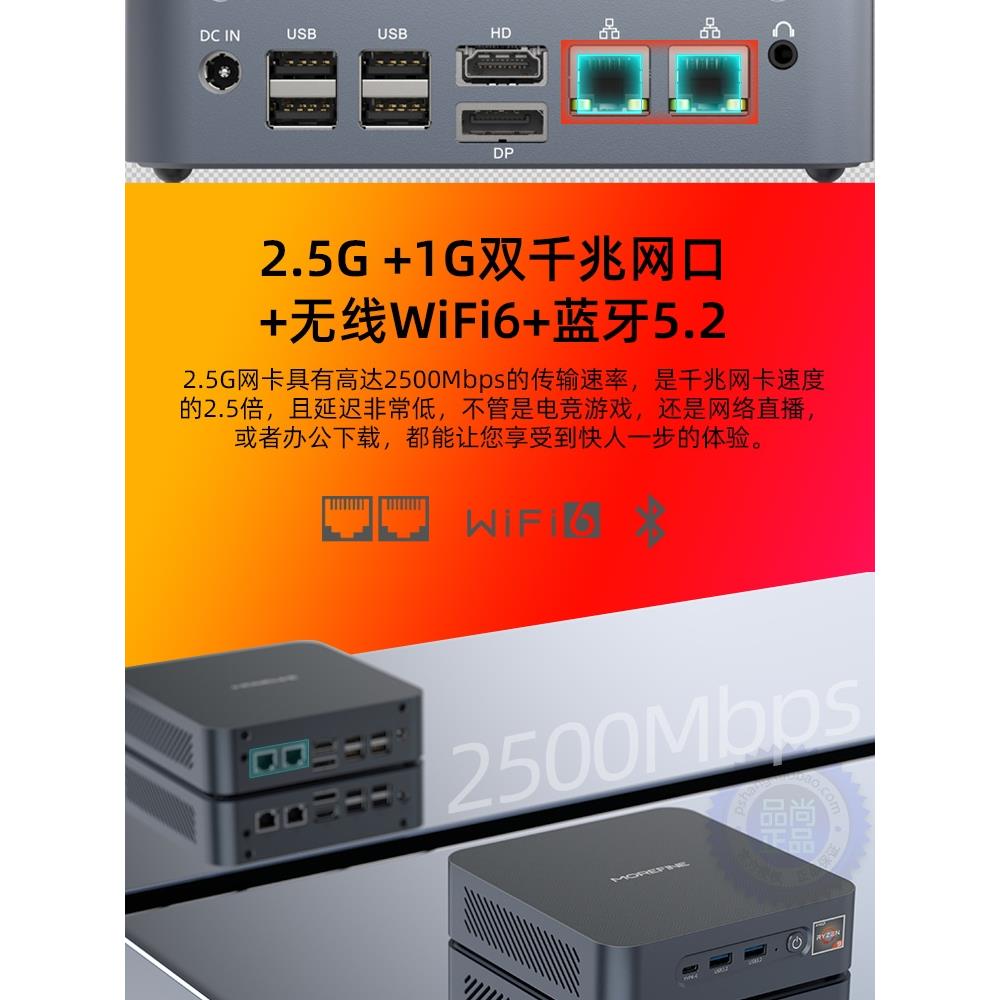 摩方R9-5900HX迷你主机win11办公4K家用5800H游戏mini小电脑5625U - 图1