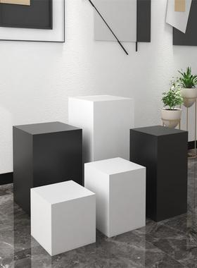 圆桌婚纱桌点缀底座高架桌圆桌模特台展示台直播台照片筒