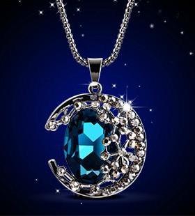 水滴项链西米翡翠复古文艺项链