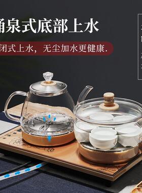 全自动上水电热烧水壶嵌入式抽水茶桌茶几茶盘泡茶具茶台一体专用