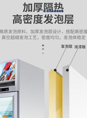粤冰商用食品肉类冻品餐饮店风冷无霜超市冰柜冰淇淋展示柜冷冻柜