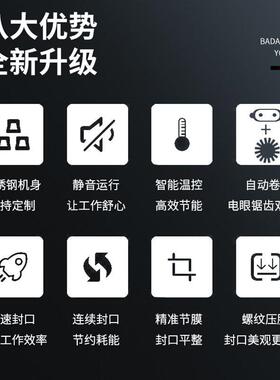 全自动封口机餐盒抽真空充氮气卤味熟食锁鲜盒保鲜气调盒装一出四