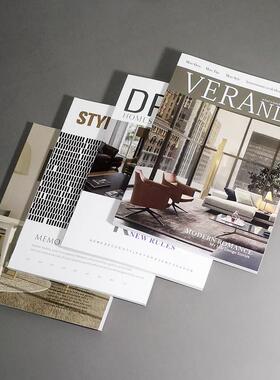 可翻页样板房时尚杂志英文装饰假书摄影道具书桌面样板间ins轻奢