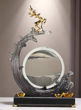 风生水起招财鹿摆件客厅电视柜酒柜玄关办公室装饰品乔迁新居礼品