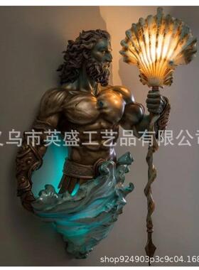 跨境新品Myth wallLamp神话壁灯树脂装饰品挂件美人鱼壁灯装饰品