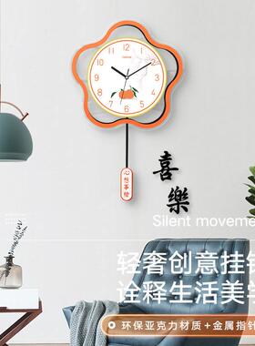 钟表钟客挂j45498厅现代简创意时个性轻奢装饰家用时尚钟约挂墙石