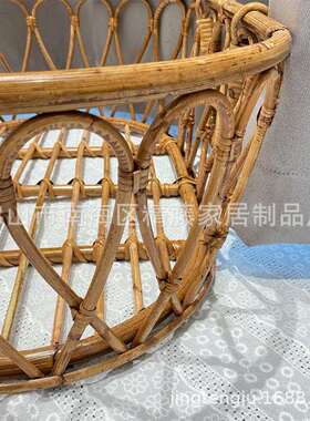 藤编儿童房玩儿RA201具摆影件藤制童婴儿摄道具藤编猫猫狗宠狗物