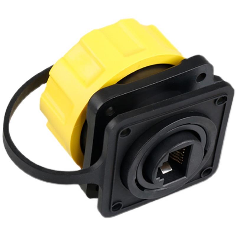 凌科CNLINKO防水圆形rj45直通面板网络航空插头 网口防水接头IP68 - 图3