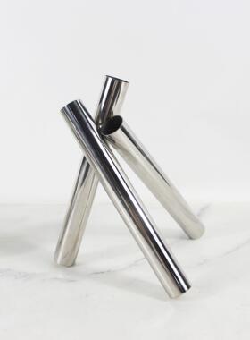 现代不锈花钢管面花器摆镜件样板间客厅三5347玄关创意脚架干插