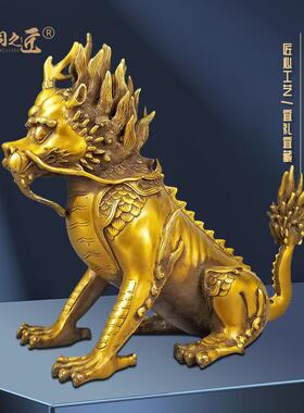 法务办公铜獬豸摆件神兽獬豸律所装饰品公正律师法官礼品法兽獬豸