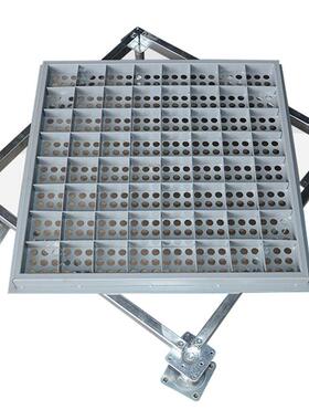 厂家直04850可定制供机房防静电全动隔栅小圆孔钢通风高架活地板