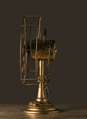 复古老式7080年代电风扇模型道具酒吧餐厅服装店铺橱窗怀旧装饰品