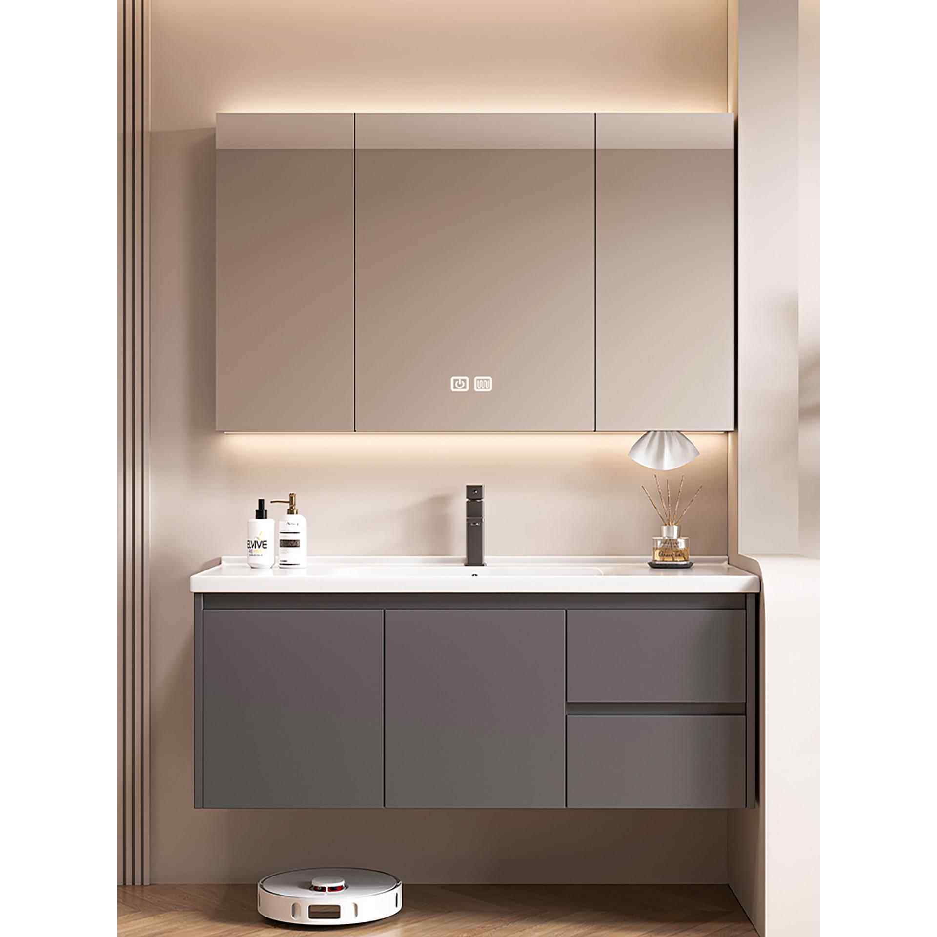 加厚全铝铝蜂窝浴室柜陶瓷一体盆卫生间洗脸盆洗漱台智能镜柜组合,淘宝优惠券,粉丝福利购,淘宝优惠卷