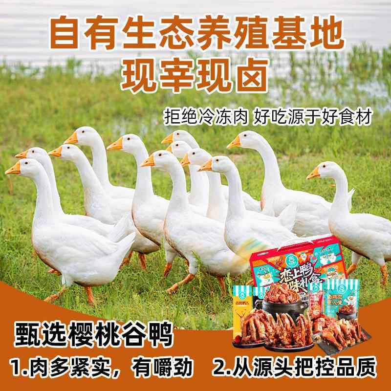 恋上鸭香辣甜辣脱骨鸭掌鸭爪麻辣鸭肉类零食大礼包卤味礼盒500g,淘宝优惠券,粉丝福利购,淘宝优惠卷